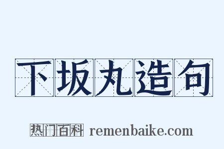 下坂丸造句是什么意思的图片